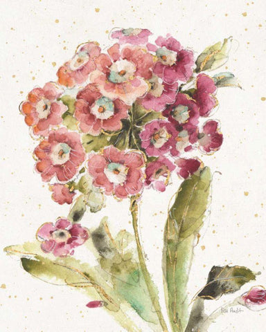 Country Bloom II White Modern Wood Framed Art Print with Double Matting by Audit, Lisa