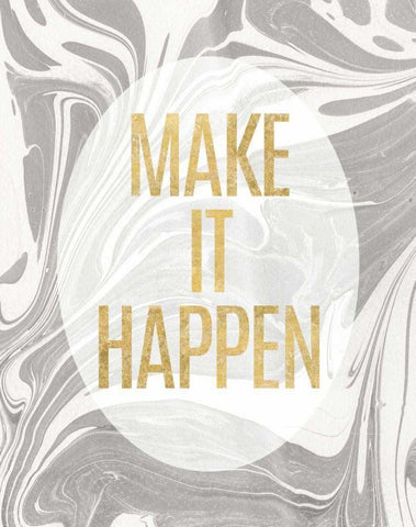 Lets Go for the Gold I White Modern Wood Framed Art Print with Double Matting by Wild Apple Portfolio