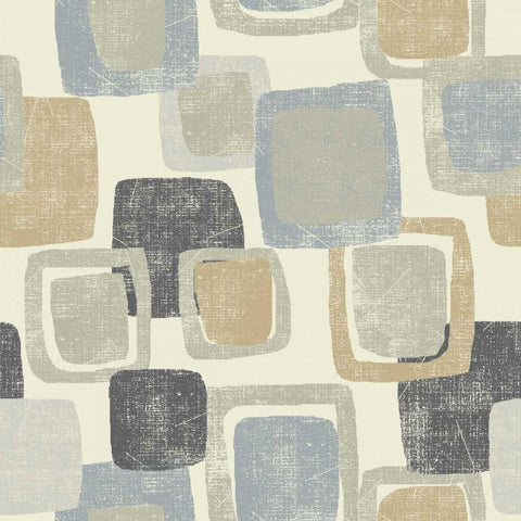 Blocks Archroma White Modern Wood Framed Art Print by Wild Apple Portfolio