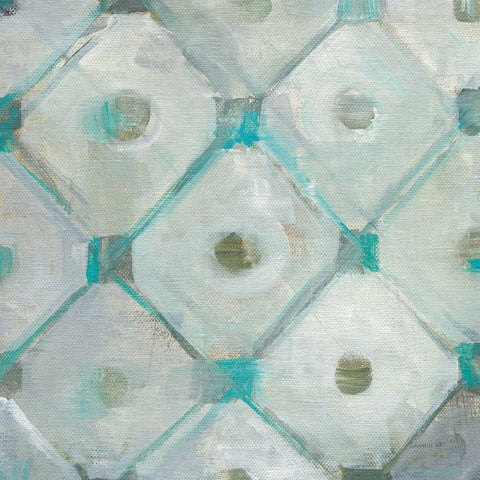 Tile Element I White Modern Wood Framed Art Print by Nai, Danhui
