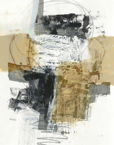 Action I Archroma White Modern Wood Framed Art Print with Double Matting by Davies, Jane