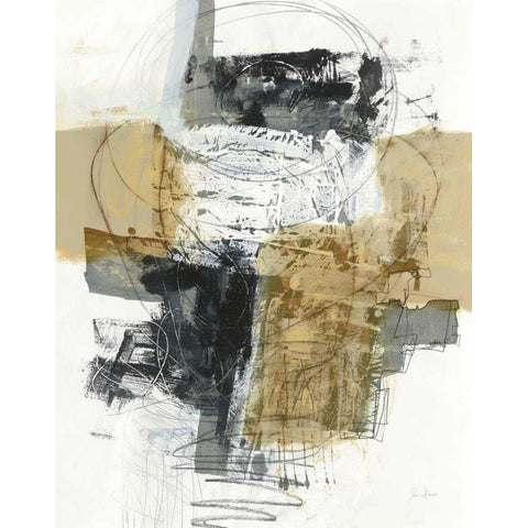 Action I Archroma Black Modern Wood Framed Art Print by Davies, Jane