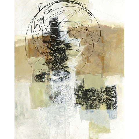 Action II Archroma Black Modern Wood Framed Art Print with Double Matting by Davies, Jane