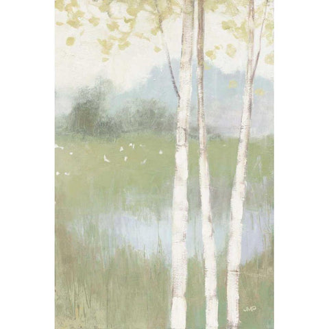 Spring Fling II Cool Crop White Modern Wood Framed Art Print by Purinton, Julia