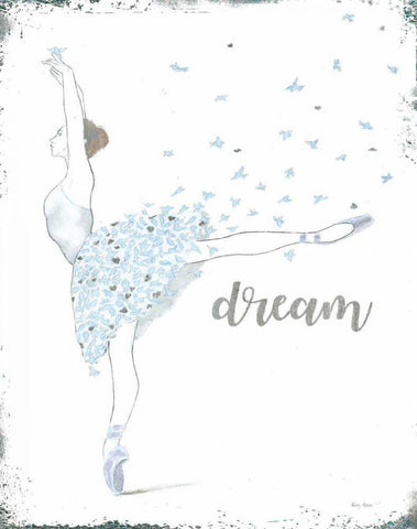 Dream Dancer II White Modern Wood Framed Art Print with Double Matting by Adams, Emily