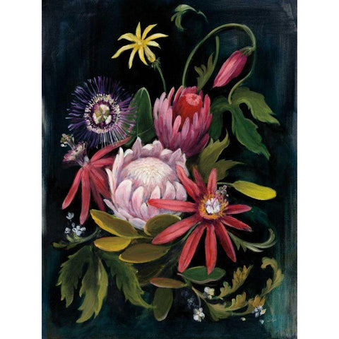 Flower Show II Black Modern Wood Framed Art Print with Double Matting by Purinton, Julia