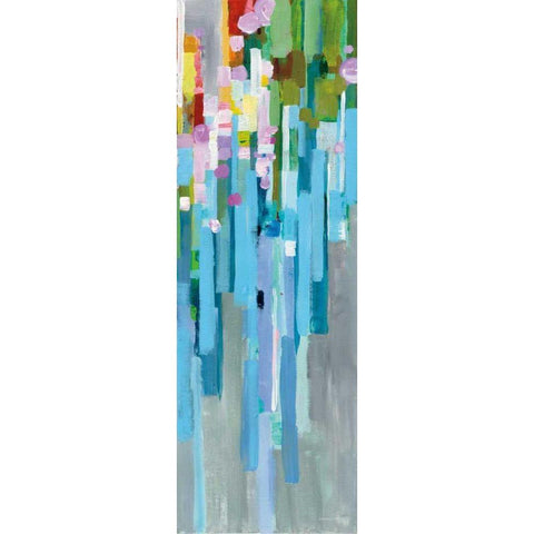 Rainbow of Stripes II White Modern Wood Framed Art Print by Nai, Danhui