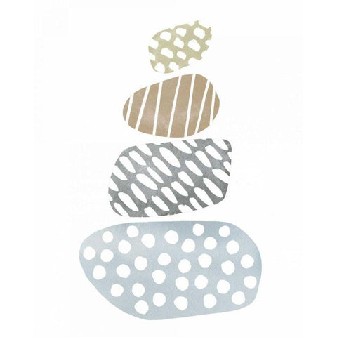 River Stones II Black Modern Wood Framed Art Print by Hershey, Moira