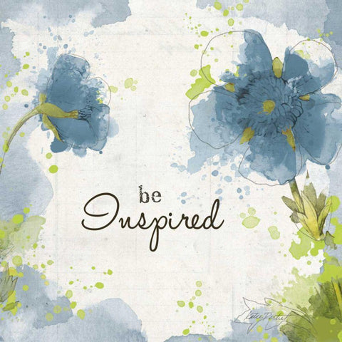 You Shine I Blue Be Inspired Black Ornate Wood Framed Art Print with Double Matting by Pertiet, Katie