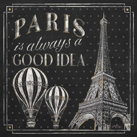 Vive Paris V Black Ornate Wood Framed Art Print with Double Matting by Penner, Janelle