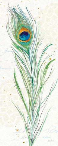 Peacock Garden VI White Modern Wood Framed Art Print with Double Matting by Tavoletti, Anne