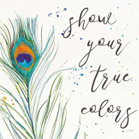 Peacock Garden VII White Modern Wood Framed Art Print with Double Matting by Tavoletti, Anne