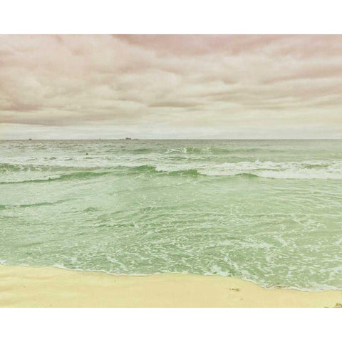 Beach Tricolor White Modern Wood Framed Art Print by Bevan, Keri