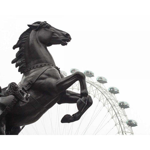 London Eye I Black Modern Wood Framed Art Print with Double Matting by Bevan, Keri