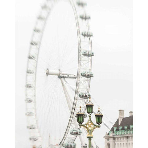 London Eye II Gold Ornate Wood Framed Art Print with Double Matting by Bevan, Keri