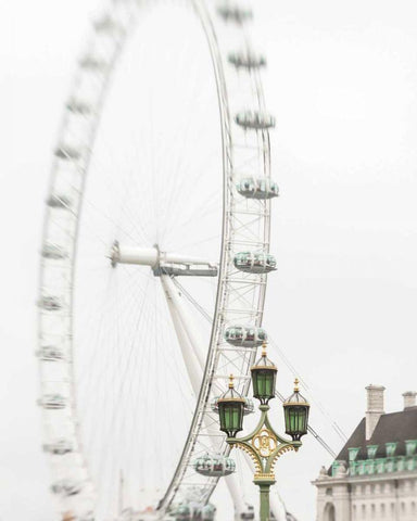 London Eye II Black Ornate Wood Framed Art Print with Double Matting by Bevan, Keri