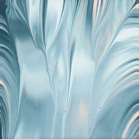 Flowing Water III White Modern Wood Framed Art Print by Rhue, Piper