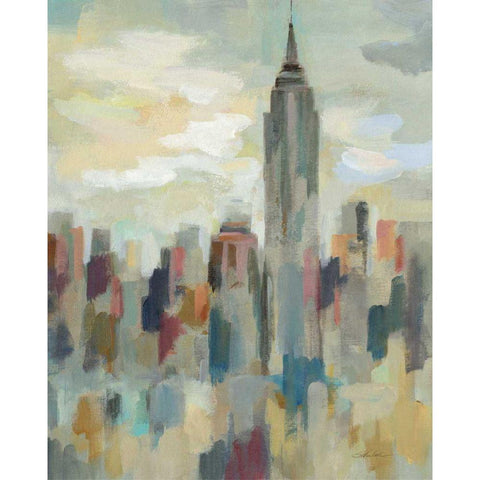 New York Impression Black Modern Wood Framed Art Print by Vassileva, Silvia