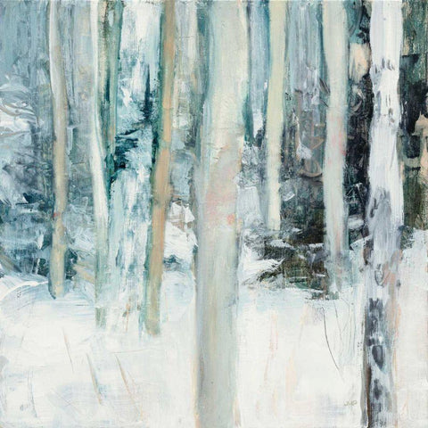 Winter Woods I White Modern Wood Framed Art Print with Double Matting by Purinton, Julia