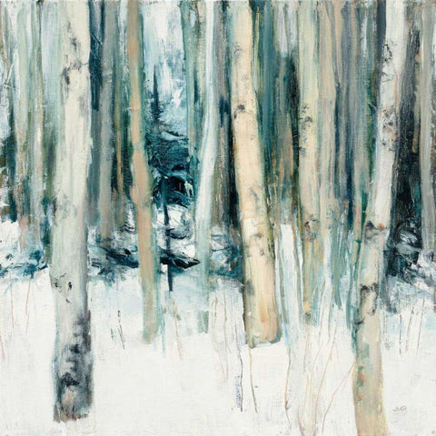 Winter Woods II White Modern Wood Framed Art Print with Double Matting by Purinton, Julia