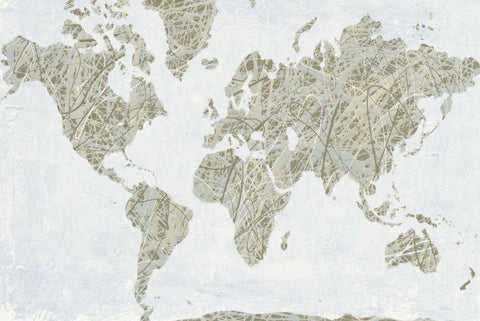 Spinning World Black Ornate Wood Framed Art Print with Double Matting by Rhue, Piper