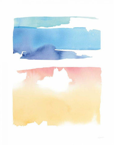 Waterslide Merger Black Ornate Wood Framed Art Print with Double Matting by Schick, Mike