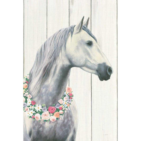 Spirit Stallion I on Wood no Lace Gold Ornate Wood Framed Art Print with Double Matting by Wiens, James