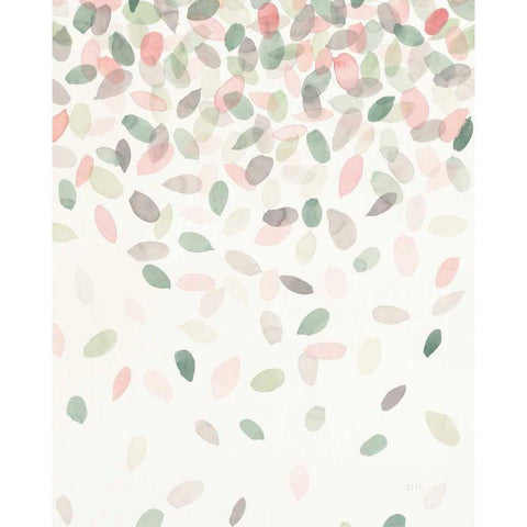 Spring Cascade I Black Modern Wood Framed Art Print with Double Matting by Marshall, Laura