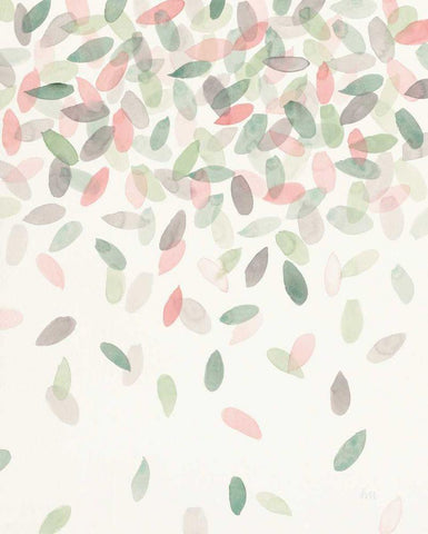 Spring Cascade II White Modern Wood Framed Art Print with Double Matting by Marshall, Laura