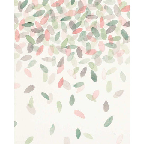 Spring Cascade II White Modern Wood Framed Art Print by Marshall, Laura