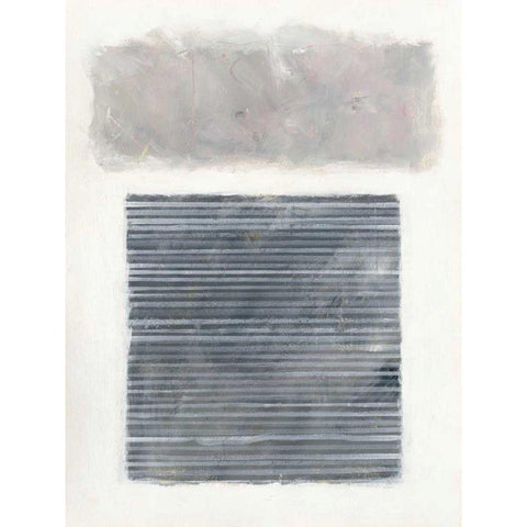 Venetian Gray Black Modern Wood Framed Art Print with Double Matting by Schick, Mike