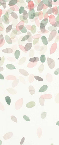 Spring Cascade III White Modern Wood Framed Art Print with Double Matting by Marshall, Laura