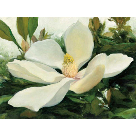 Majestic Magnolia White Modern Wood Framed Art Print by Purinton, Julia