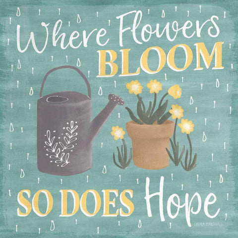 Smitten With Spring VI Black Modern Wood Framed Art Print with Double Matting by Marshall, Laura