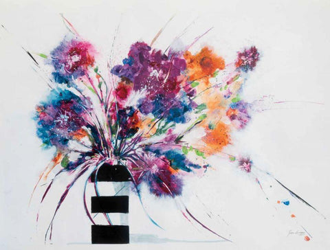 Stripes Black Ornate Wood Framed Art Print with Double Matting by Griggs, Jan