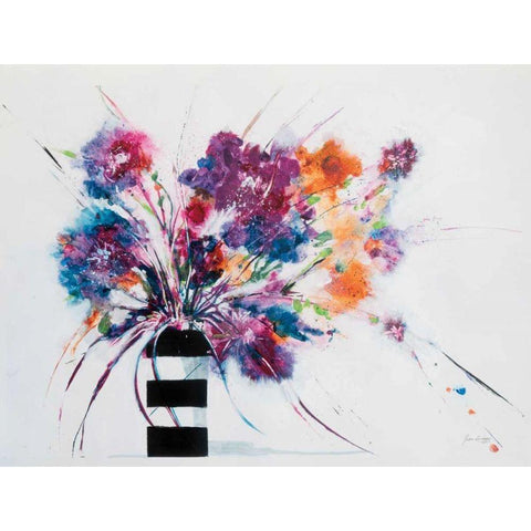 Stripes Black Modern Wood Framed Art Print by Griggs, Jan