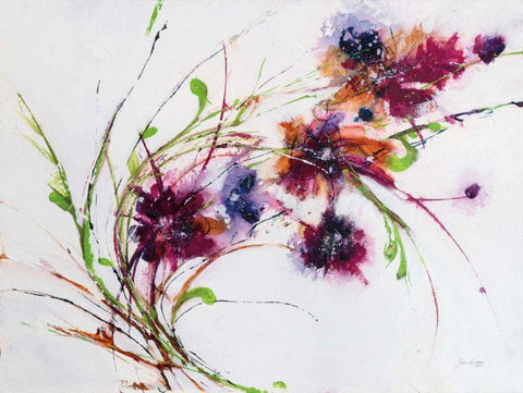 Fluff White Modern Wood Framed Art Print with Double Matting by Griggs, Jan