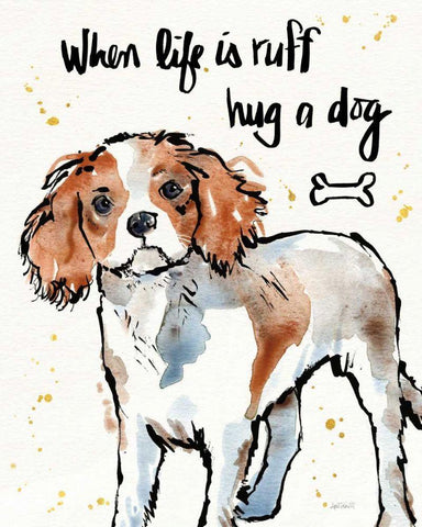 Strike a Paws XII Black Ornate Wood Framed Art Print with Double Matting by Tavoletti, Anne