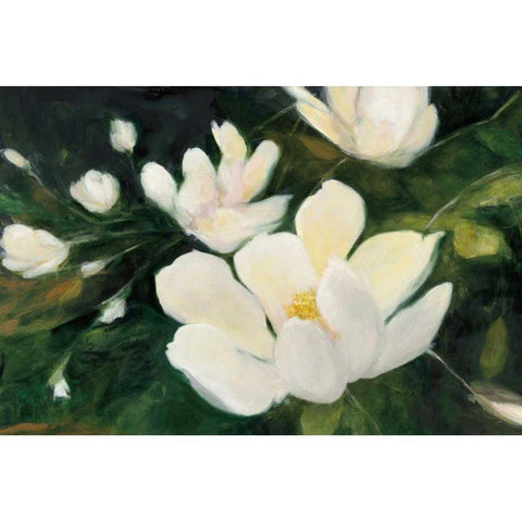 Magnolia Blooms Crop No Petal White Modern Wood Framed Art Print by Purinton, Julia