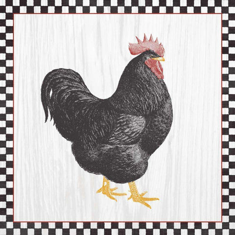 Home to Roost III Black Modern Wood Framed Art Print by Wild Apple Portfolio