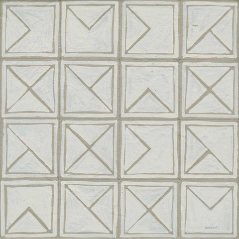 Bambala III White Modern Wood Framed Art Print with Double Matting by Lovell, Kathrine