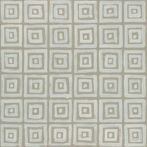 Bambala V White Modern Wood Framed Art Print with Double Matting by Lovell, Kathrine