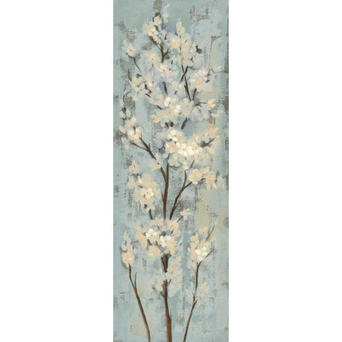 Almond Branch II on Light Blue White Modern Wood Framed Art Print by Vassileva, Silvia