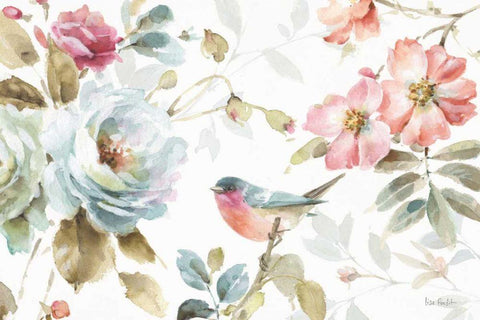 Beautiful Romance IV White Modern Wood Framed Art Print with Double Matting by Audit, Lisa