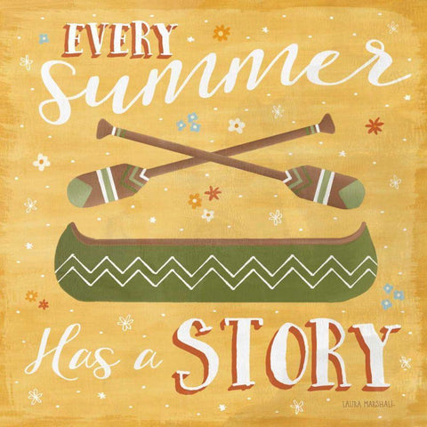 Summer Sunshine VI Black Modern Wood Framed Art Print with Double Matting by Marshall, Laura