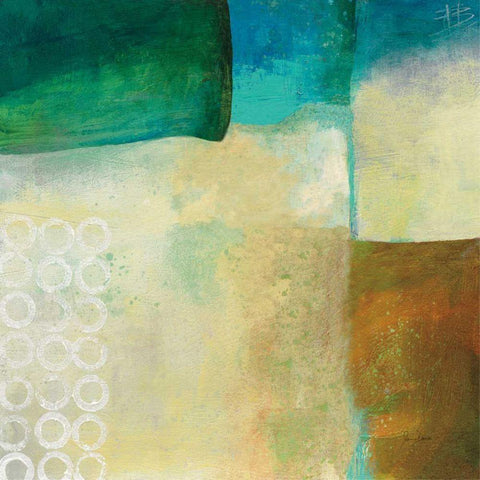 Circles III no Red White Modern Wood Framed Art Print by Davies, Jane