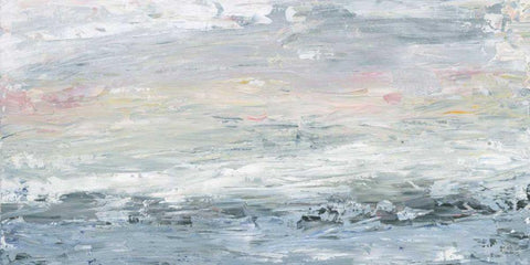 Gazing Out White Modern Wood Framed Art Print with Double Matting by Adams, Sarah