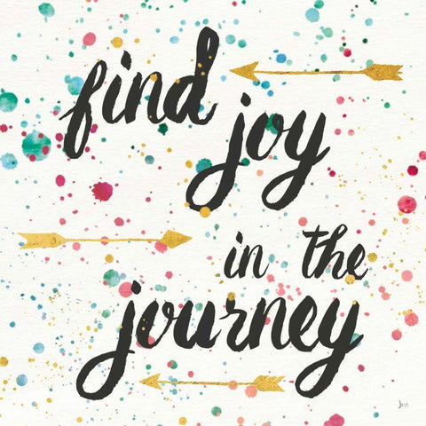 Think Happy I Black Ornate Wood Framed Art Print with Double Matting by Aiken, Jess