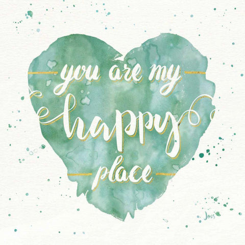 Happy Hearts II Black Modern Wood Framed Art Print with Double Matting by Aiken, Jess