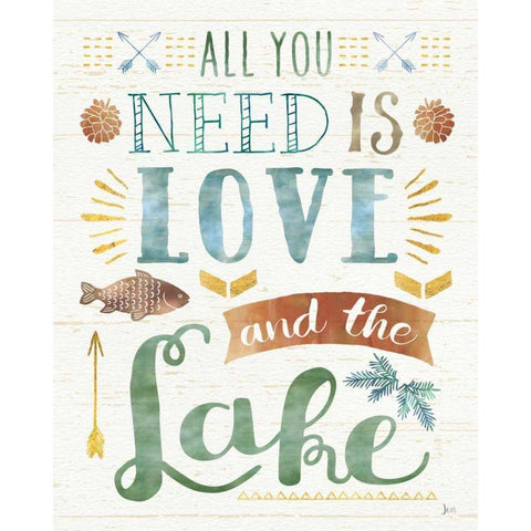 Lake Love I White Modern Wood Framed Art Print by Aiken, Jess